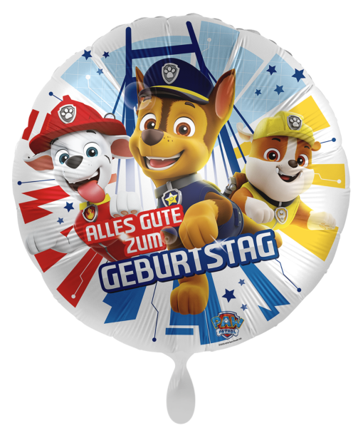 Folienballon - Paw Patrol, Alles Gute zum Geburtstag - ø 43cm